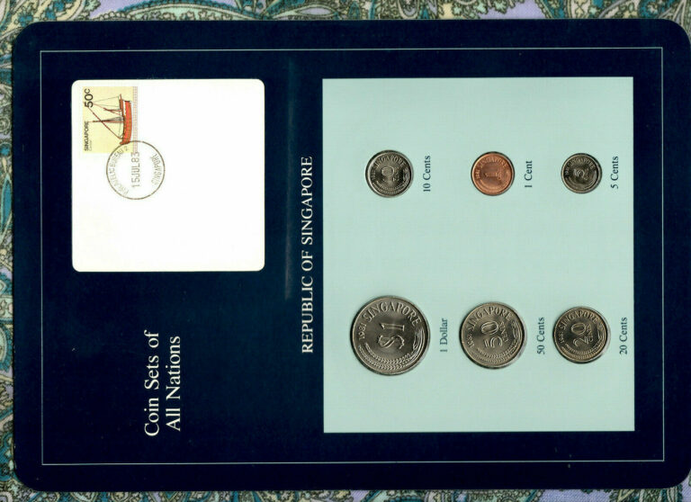 Read more about the article Coin Sets of All Nations Singapore 1 5 10 20 50 cents and $1 1981 UNC