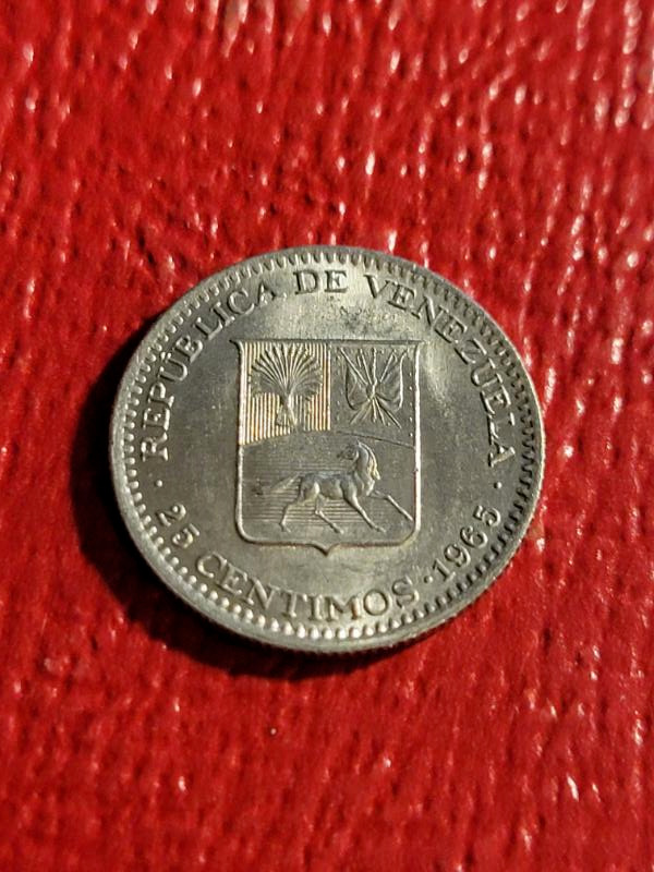 Read more about the article VENEZUELA 1965 25 CENTIMOS “FREE SHIPPING AND TRACKING” *945