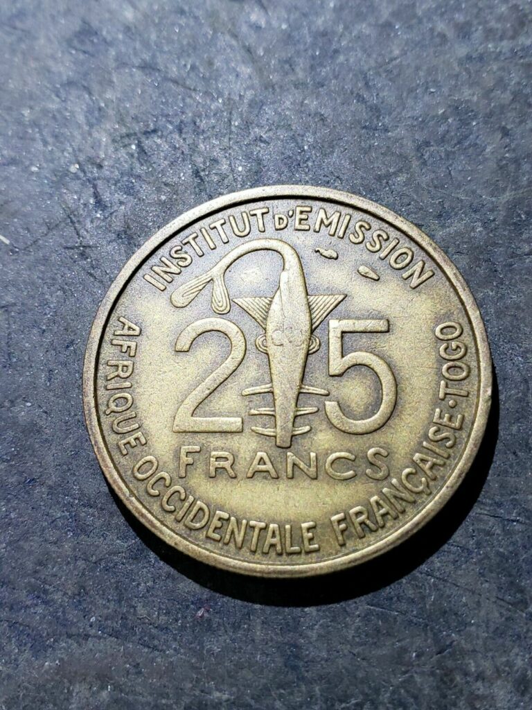 Read more about the article 1957 French West Africa 25 CFA Francs (Togo) Coin  #feb9