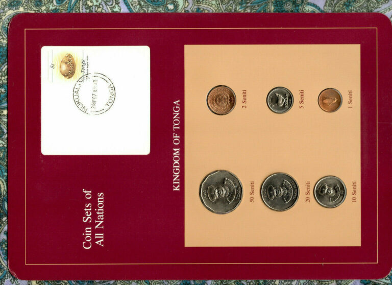 Read more about the article Coin Sets of All Nations Tonga UNC 1 2 20 Seniti 1990 5 10 50 Seniti 1981