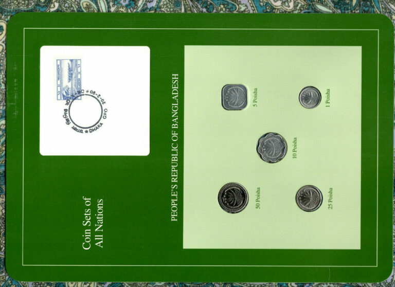 Read more about the article Coin Sets of All Nations Bangladesh 1974-1984 UNC 5  50 Poisha 1980