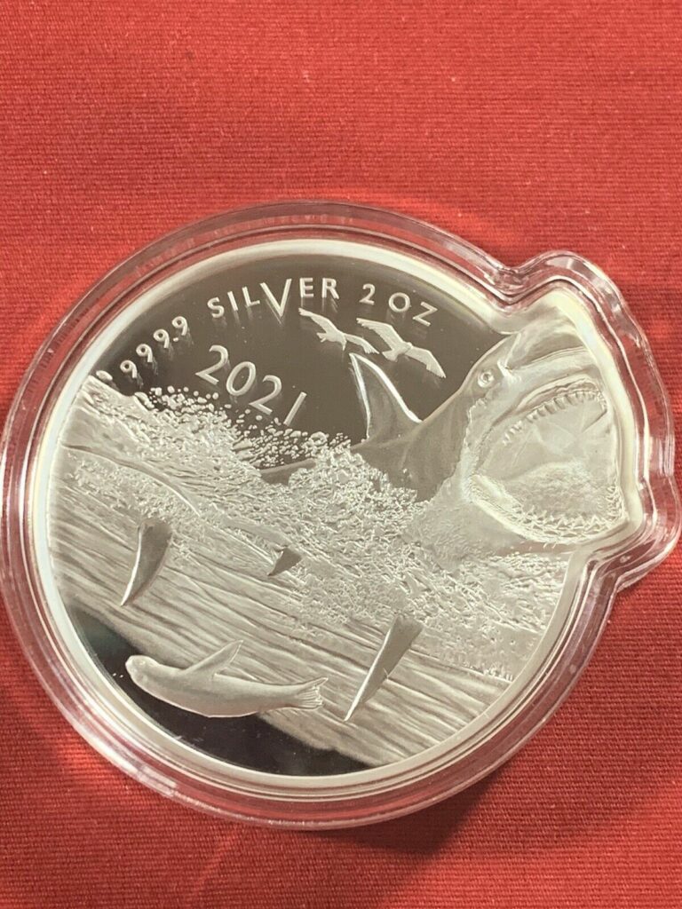 Read more about the article 2021 Solomon Islands Ocean Predator Great White Shark.2 Oz Silver #77 Of 2500