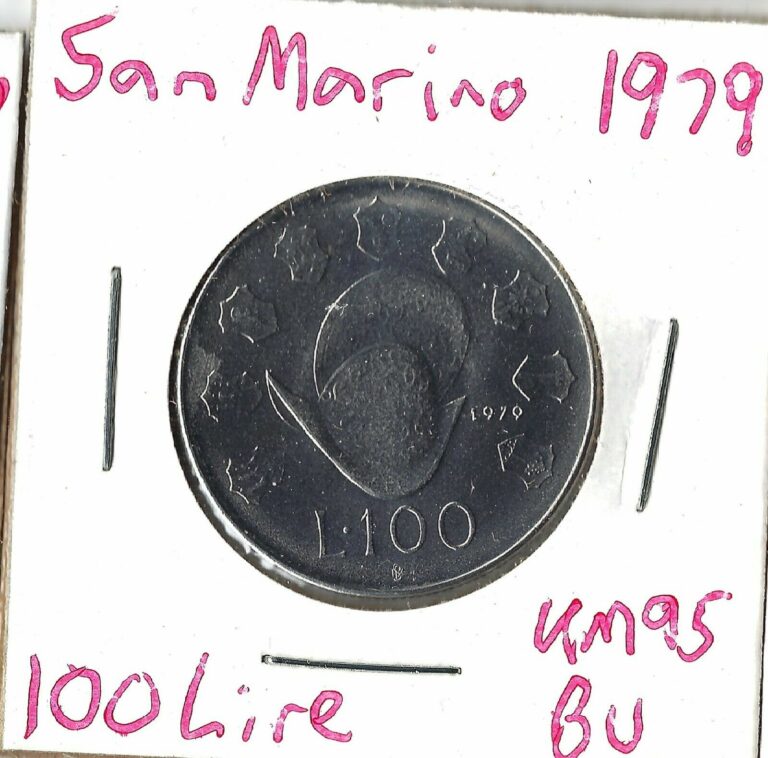 Read more about the article Coin San Marino 100 Lire 1979 KM95  combined shipping