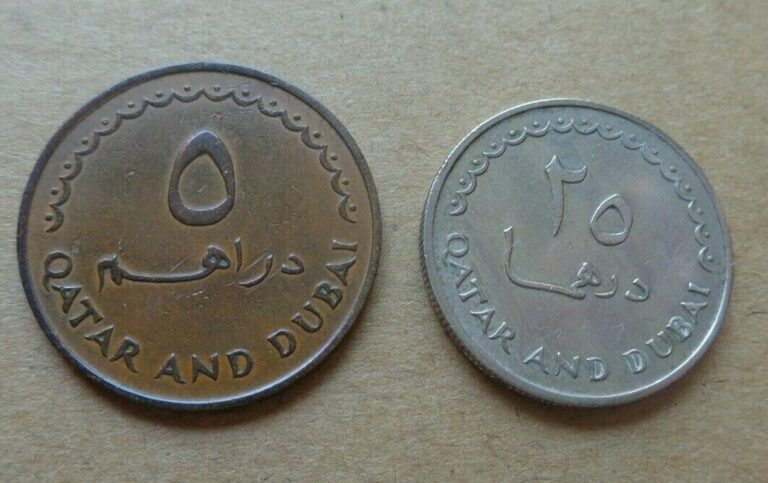 Read more about the article Qatar and Dubai coins 1966 – 5/25 dirhems