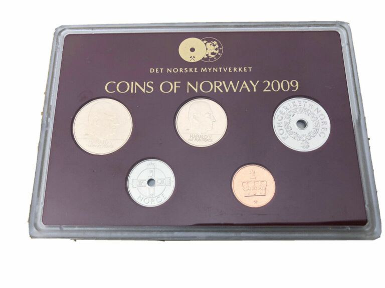 Read more about the article NORWAY 5 Uncirculated Coins 2009 Coin Set from the Royal Mint