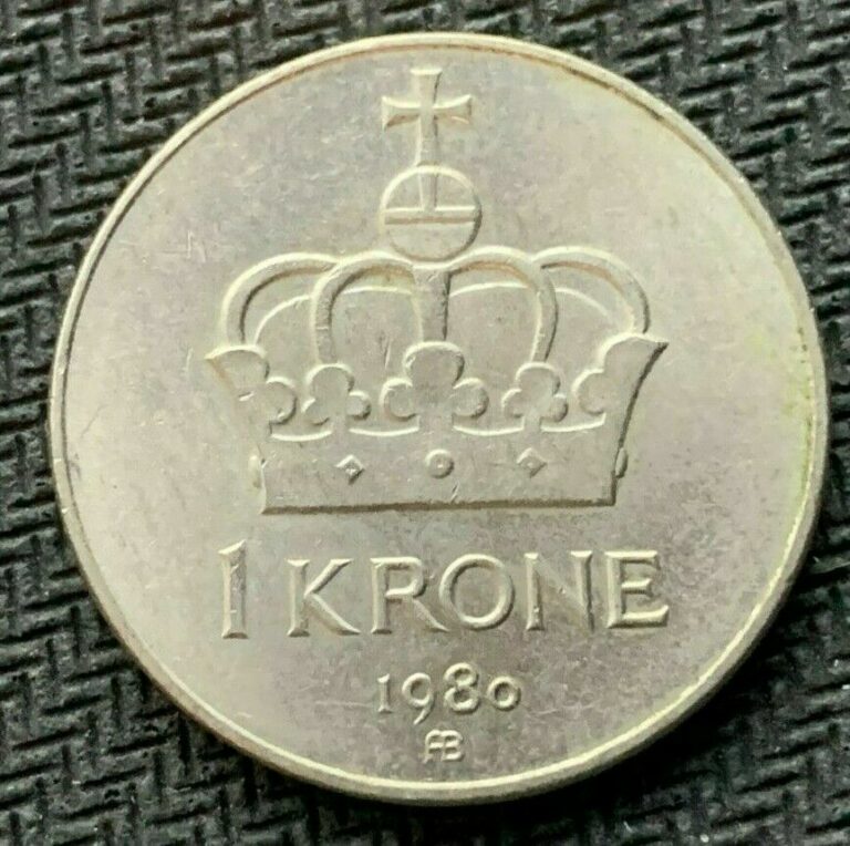 Read more about the article 1980 Norway 1 Krone Coin UNC +    High Grade World Coin   #B424