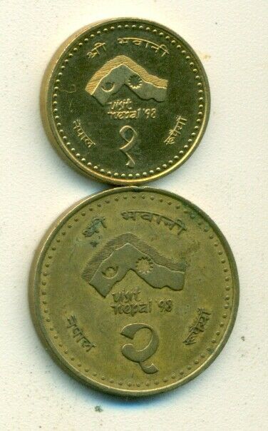 Read more about the article 2 DIFFERENT COINS from NEPAL – 1 and 2 RUPEE (BOTH DATING 1997)