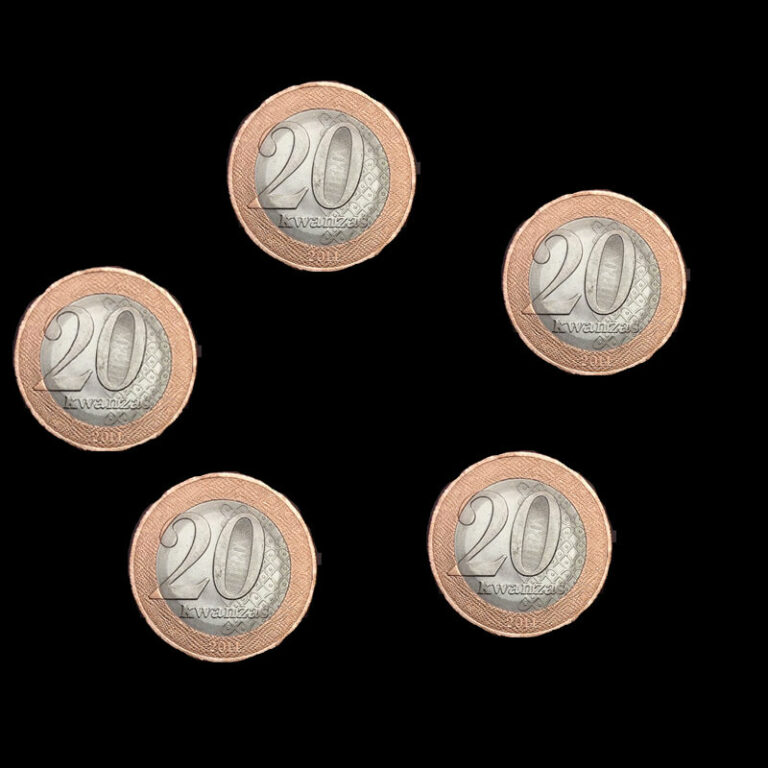 Read more about the article Lot 5 COINS  Angola 20 Kwanzas  2014  KM#New  UNC