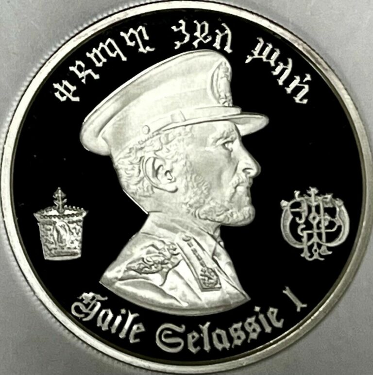 Read more about the article ETHIOPIA – Emperor Haile Selassie – 5 Dollars –  1972 – Proof Silver Coin