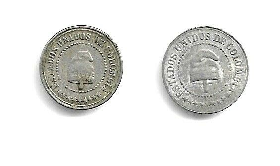 Read more about the article COLUMBIA COINS -2 1/2 CENTAVOS  1881 and 1886 – KM 179 and 182(CNS 2692)