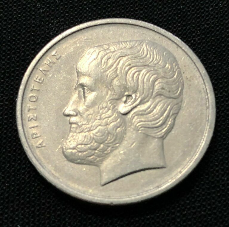 Read more about the article Greece 5 Drachmes 1982. World Coin. Aristotle. Combined Shipping Available!