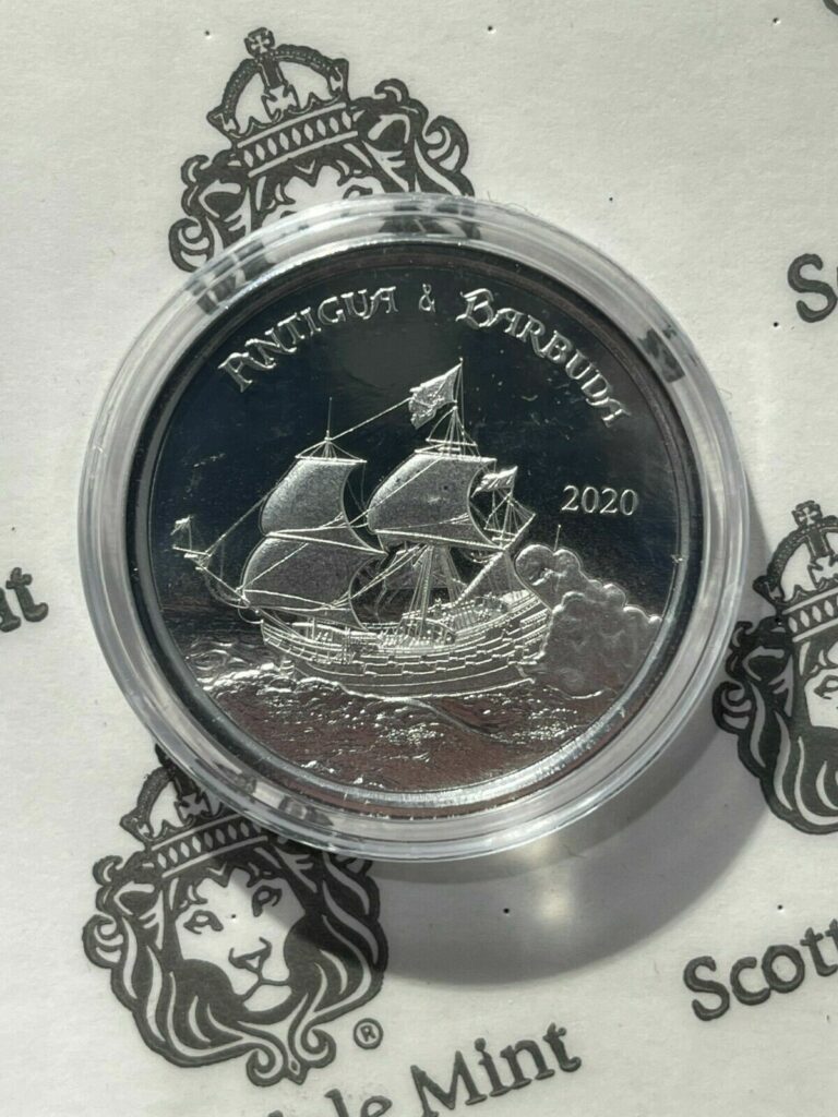 Read more about the article 2020 Eastern Caribbean $2 Antigua and Barbuda Rum Runner 1 oz Silver BU Coin