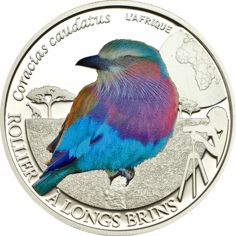 Read more about the article Lilac-breasted Roller Silver Proof coin 500 Francs Burkina Faso 2013