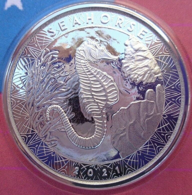 Read more about the article 2021 Samoa SEAHORSE 2 Tala BU coin .999 fine silver