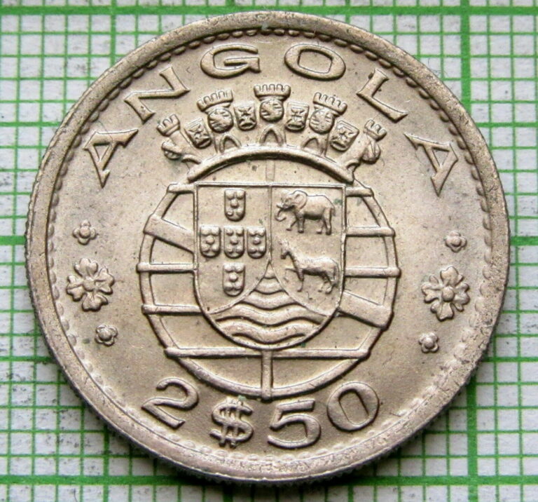 Read more about the article ANGOLA PORTUGUESE COLONIAL 1968 2-1/2 ESCUDOS  UNC LUSTRE