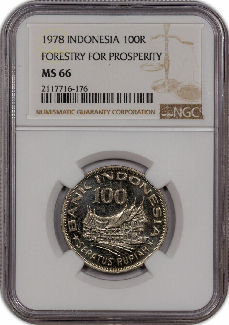 Read more about the article 1978 INDONESIA 100 RUPIAH FORESTRY FOR PROSPERITY UNC NGC MS 66 VERY HIGH GRADE