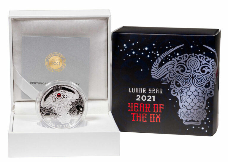 Read more about the article 2021 Ghana Year of the Ox 1/2 oz Silver Lunar Proof GH¢2 Coin GEM Proof