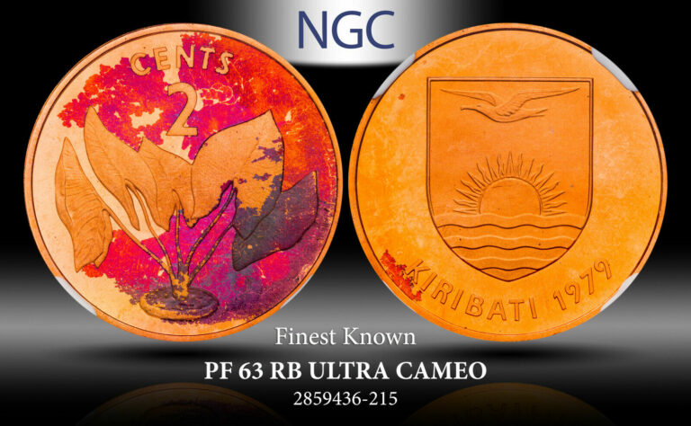 Read more about the article 1979 KIRIBATI 2C PF 63 RB ULTRA CAMEO NGC TONED COIN FINEST KNOWN