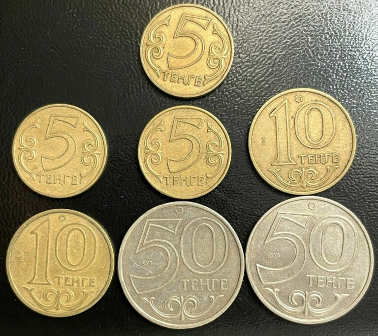 Read more about the article 7 Kazakhstan Coins: 5  10  50 Tenge. 1997-2002