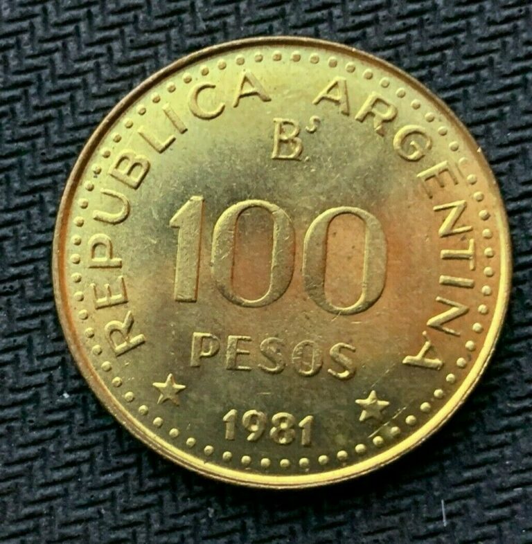 Read more about the article 1981 Argentina 100 Pesos Coin GEM UNC     Highest Grade Coin     #C798