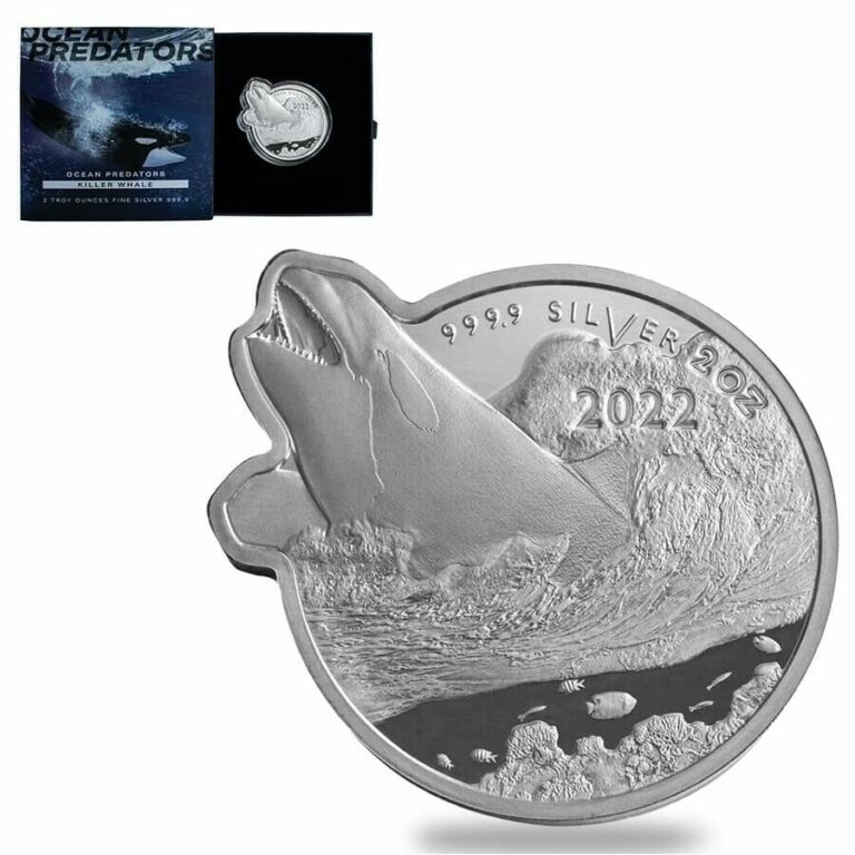 Read more about the article 2022 2 oz Silver Killer Whale – Ocean Predators Solomon Islands $5 Coin .9999