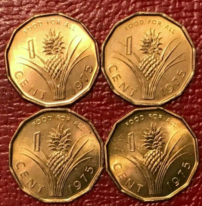 Read more about the article LOT OF 4 BU 1975 SWAZILAND ONE CENT COINS-NOV077