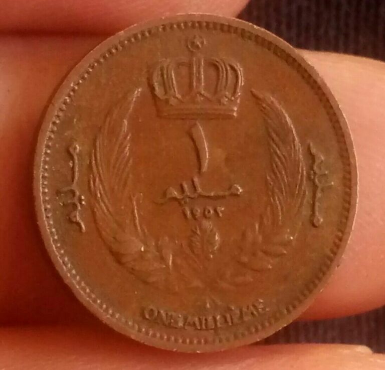 Read more about the article 1952 Libya millieme KM# 1 one millieme millim qirsh Idris I bronze rare coin -3