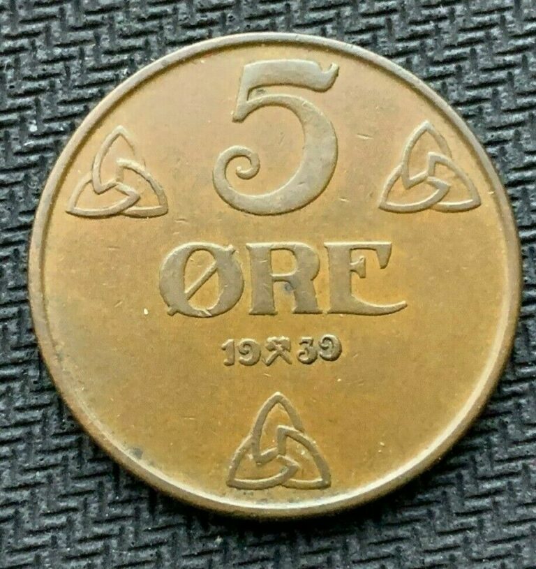 Read more about the article 1939 Norway 5 Ore coin XF     Condition Rarity World Coin    #C926