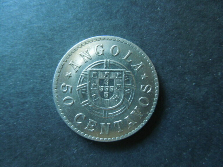 Read more about the article J808 COINS  ANGOLA  PORTUGAL 1922  50 CENTAVOS  UNC
