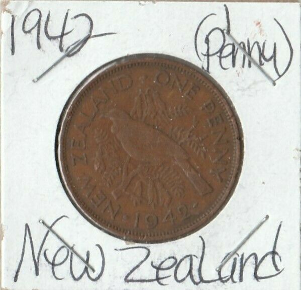 Read more about the article 1942 New Zealand 1 Penny Tui Bird – King George VI