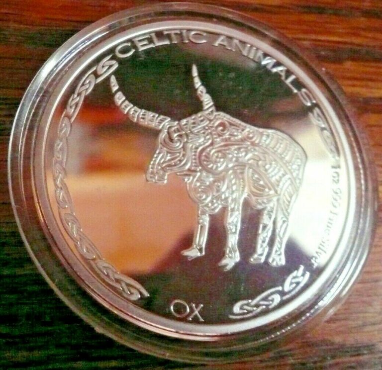 Read more about the article 2020 Republic Chad Celtic Animals Series Ox 1 oz .999 Silver Round Coin (136)