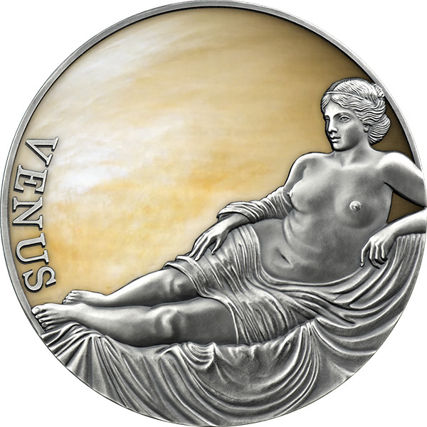 Read more about the article Venus Planets and Gods 3 oz Antique finish Silver Coin CFA Cameroon 2021