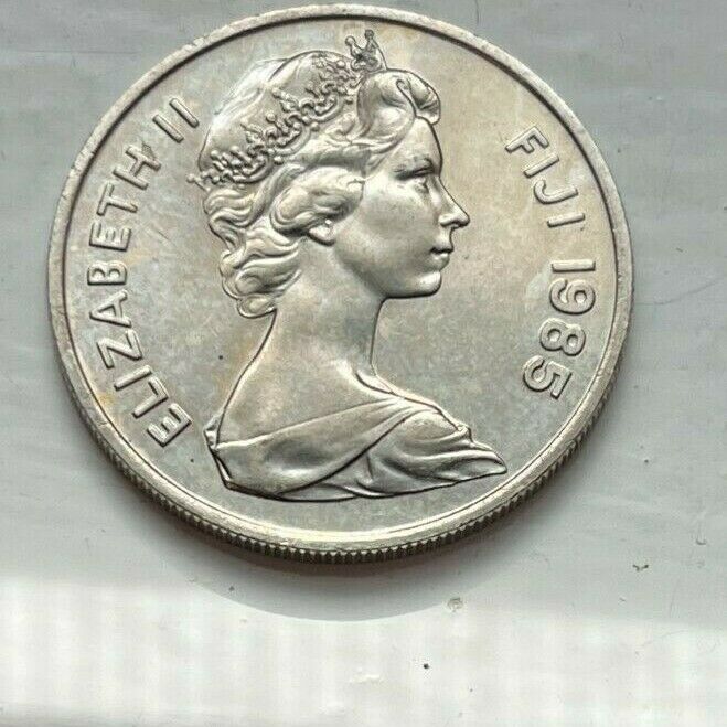 Read more about the article Fiji Islands 1985 10 Cents Coin (#C137) Queen Elizabeth II  Bri  AU!