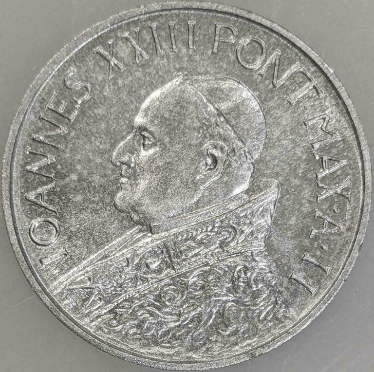 Read more about the article Vatican City 1960 Pope John XXIII 10 Lire Aluminum Coin KM-61