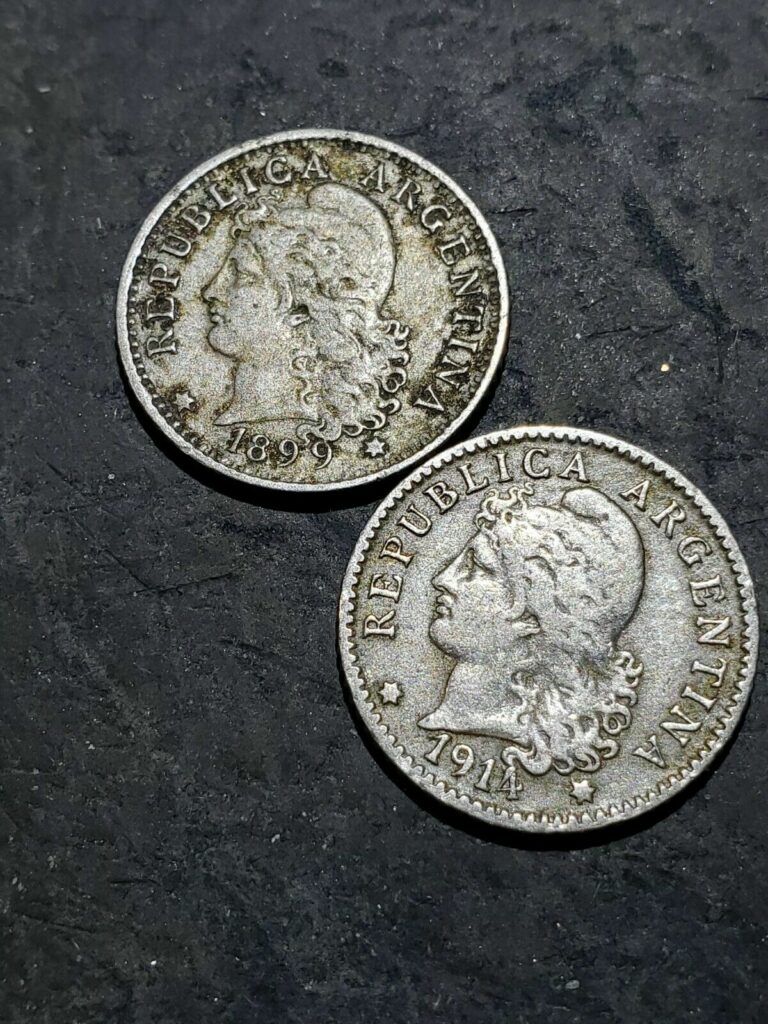 Read more about the article 1899 + 1914 Argentina 5 Centavos Coins