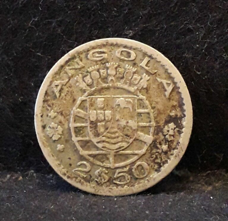 Read more about the article 1953 Portuguese Angola (Colony) 2 1/2 escudos  KM-77 (AN2)                  /N59