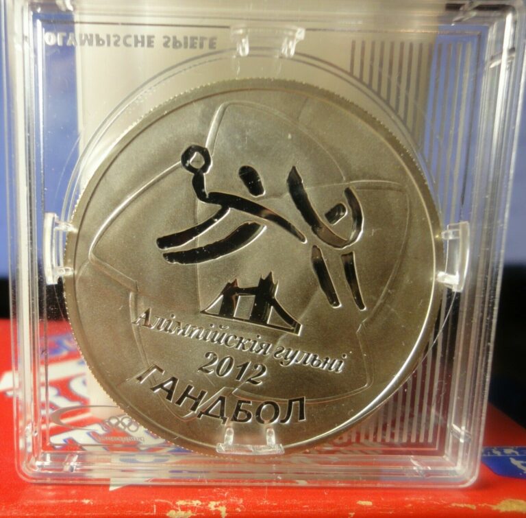 Read more about the article Belarus 20 Roubles Silver 2009 Proof  London 2012-Belarus Handball