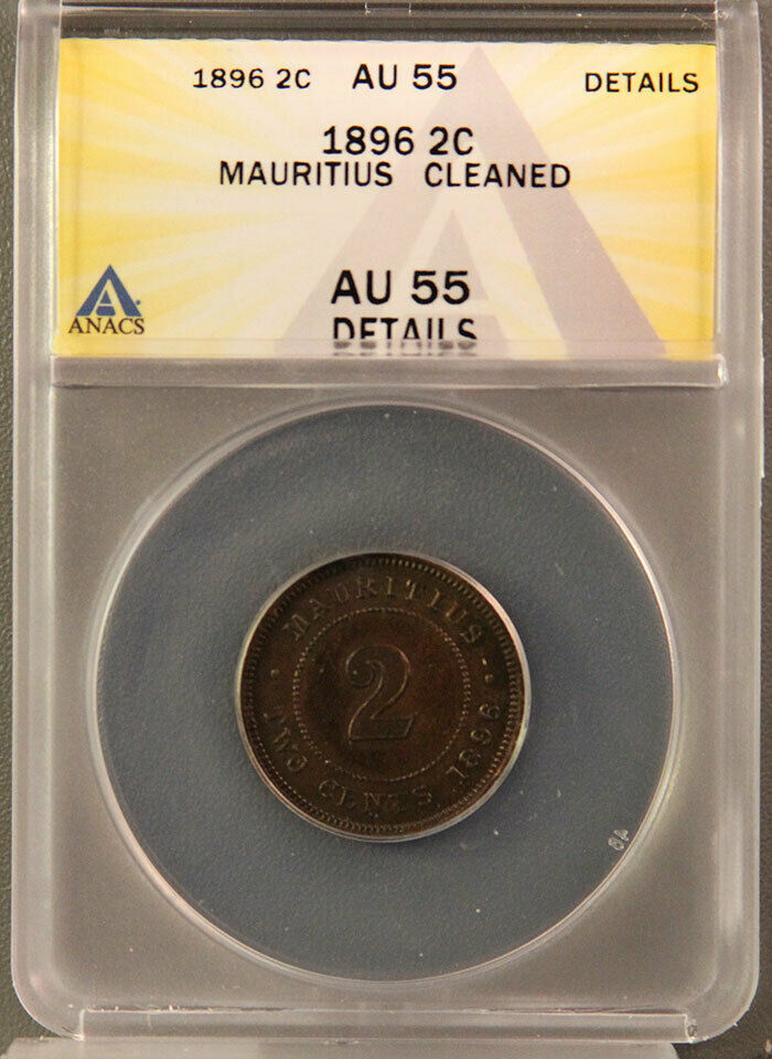 Read more about the article Mauritius – 1896 – 2 Cents – Queen Victoria – AU 55 Details – KM# 8