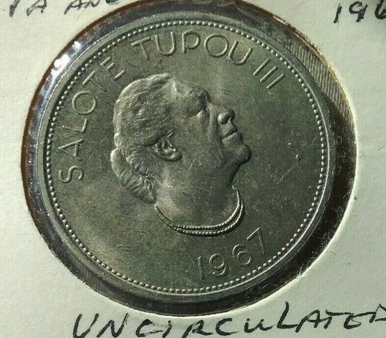 Read more about the article Tonga 1 Pa’anga 1967 Uncirculated KM11Crown size Copper Nickel Coin