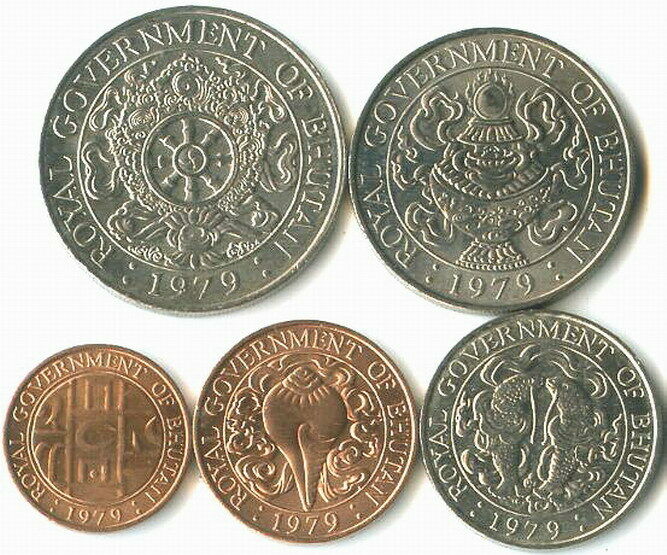 Read more about the article Bhutan 1979 King Wangchuk Set of 5 Coins UNC