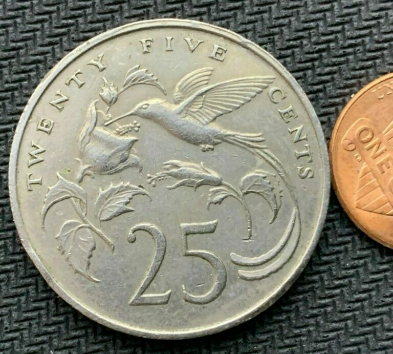 Read more about the article 1982 Jamaica 25 Cents Coin XF +   ( 1 Million Minted )  Rare Condition   #B757