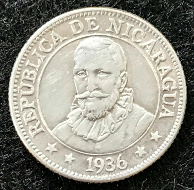 Read more about the article 1936 Silver Nicaragua 10 Centavos Cordoba Coin About Uncirculated