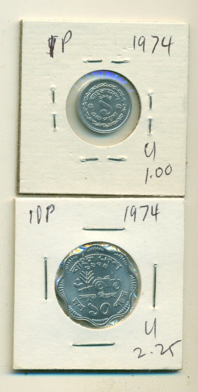 Read more about the article From Accumulation – 2 COINS from BANGLADESH – 1 and 10 POISHA (BOTH DATING 1974)