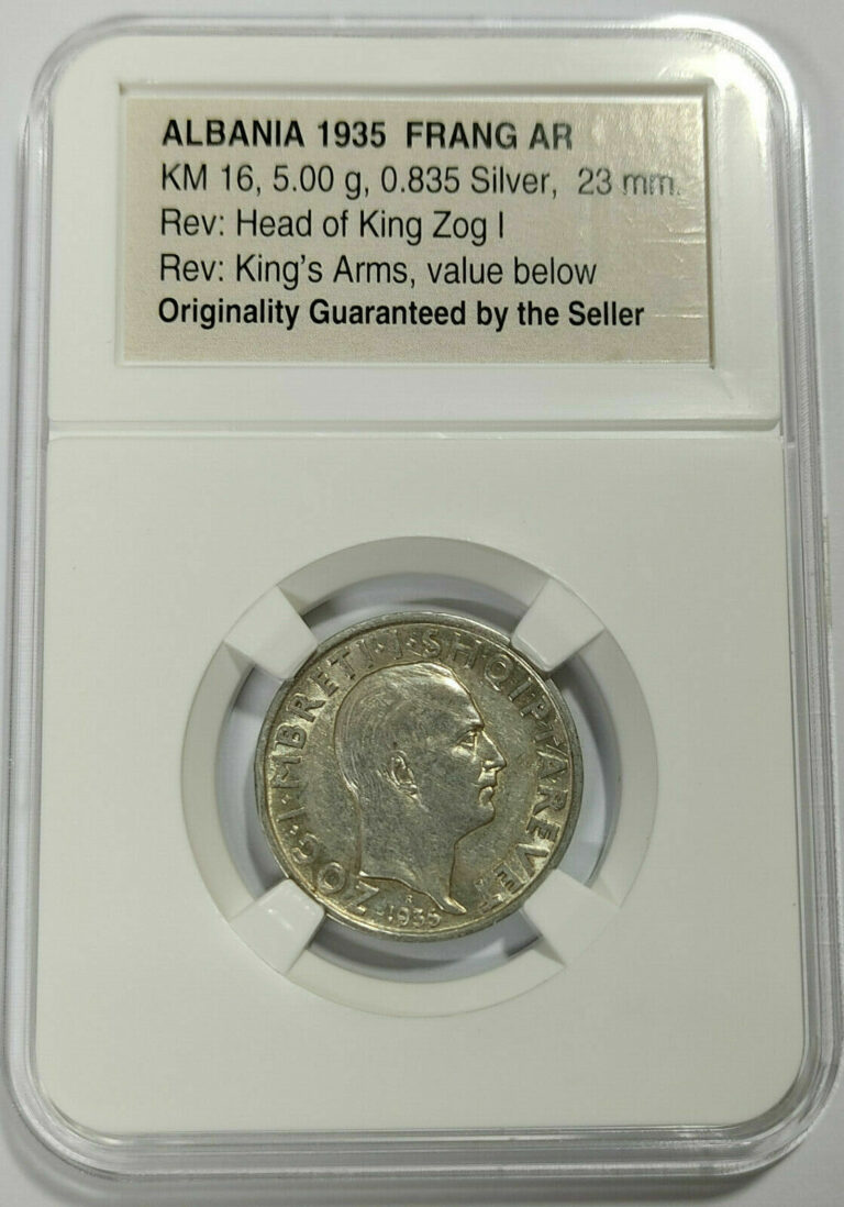 Read more about the article ALBANIA 1935 1 FRANG AR . SILVER COIN . ORIGINALITY GUARANTEED BY THE SELLER