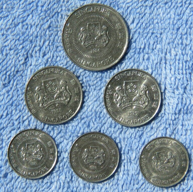 Read more about the article SINGAPORE Lot of Six Circulated Coins From 1985-1989