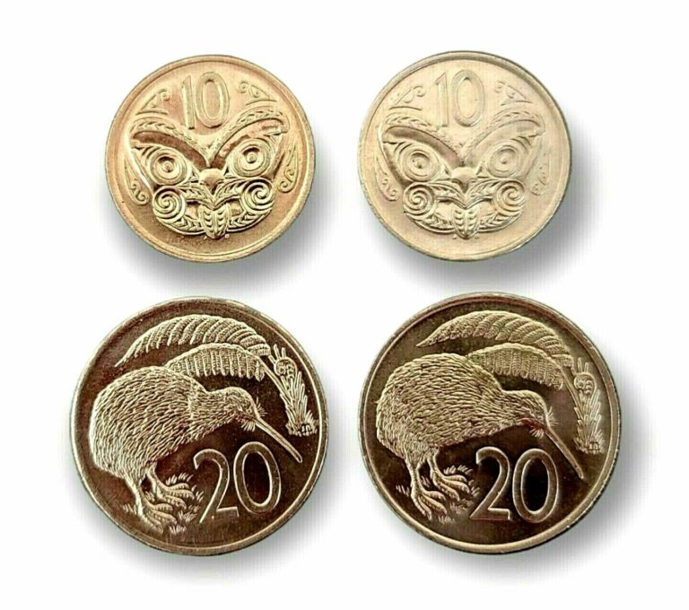 Read more about the article New Zealand 1975 and 1976 10 and 20 Cents Coins Uncirculated  Nice Details