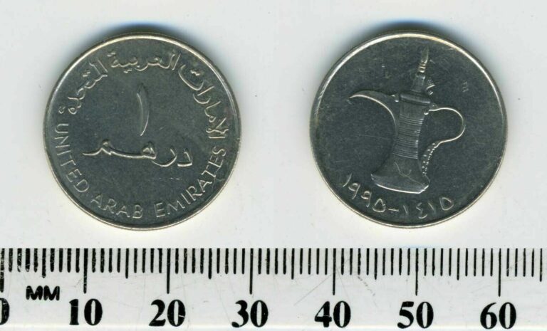 Read more about the article United Arab Emirates 1995 (1415) – 1 Dirham Copper-Nickel Coin – Jug