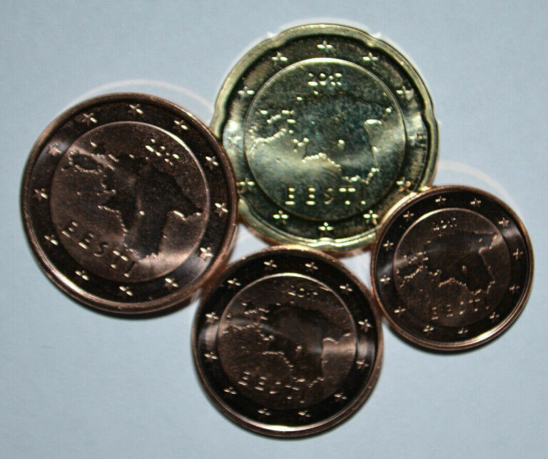 Read more about the article Estonia euro coins 2011 2012 2015 2017 2018 2019 2020 (Unc) set 0 euro Tallinn