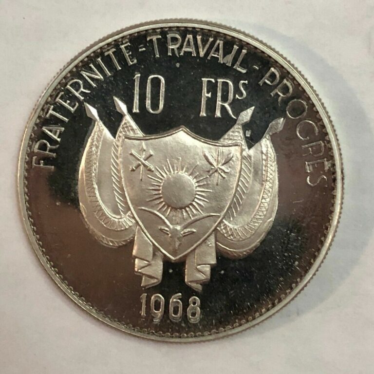 Read more about the article 1968 Africa NIGER proof 10 Francs. Large silver coin.  #nr