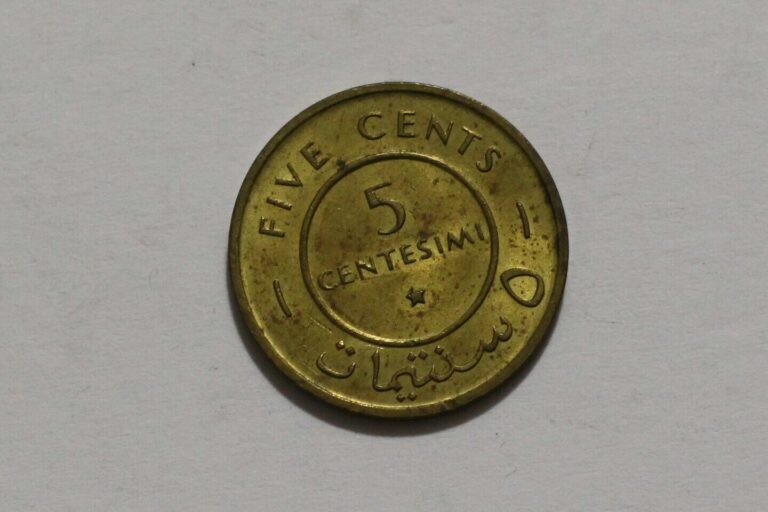 Read more about the article SOMALIA 5 CENTESIMI 1967 HIGH GRADE B34 #Z3707